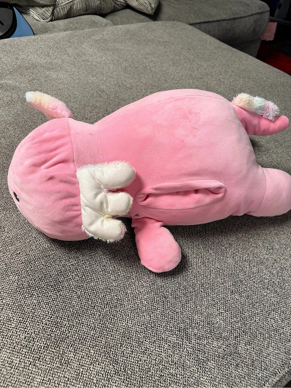 Aldi Little Town Pink Axolotl Hand Warmer Cuddle Plush Pillow - Picture 3 of 5